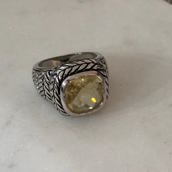 Vintage Lucky Brand Corine Herringbone Ring - Picture 2 of 7